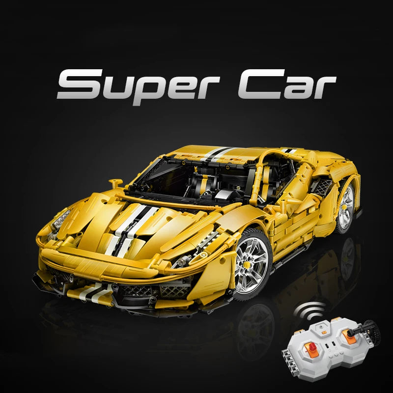 Cada 3187PCS City Drift Racing Car Building Blocks Remote Control Super Sports Vehicle Bricks Children Boys Gifts Toys