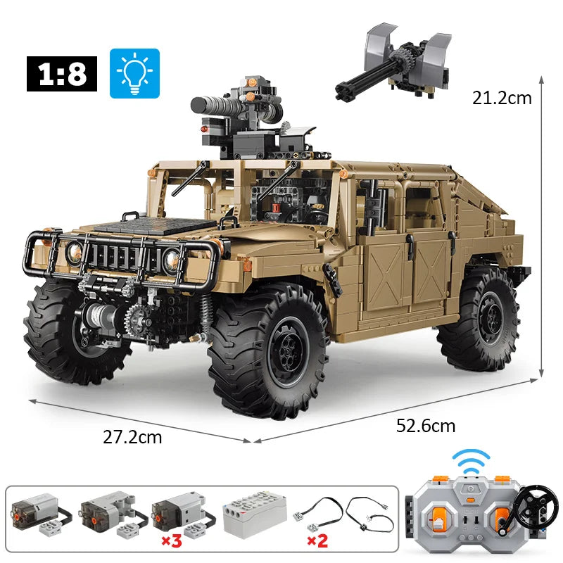 Cada 3935Pcs SUV Armored Car Buggy Trucks Pickup Bricks City Off-road Remote Control Car Building Blocks Toy for Boys Gifts