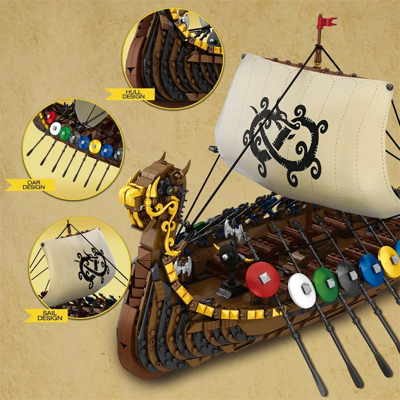 Retro Viking Warship | Norse