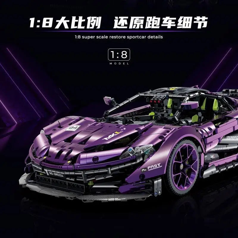IN STOCK 10617 3568pcs Technical Remote Control Sports Car Building Blocks Model MOC P1 Racing Car Bricks Toys for Boys Gift Set