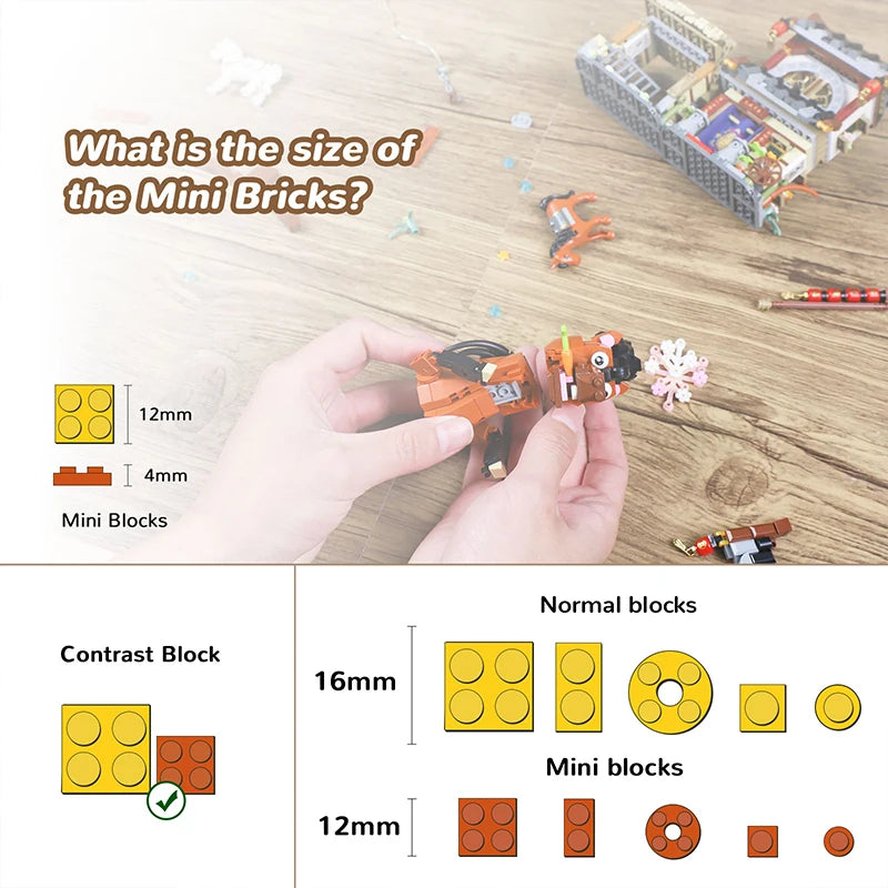 LOZ Creative Folded StreetView Grocery Store Post Station Building Bricks DIY Mini Chinese Style Puzzle Girls Gifts Children Toy